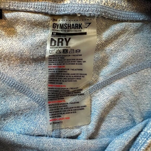 Gymshark Women's Fleur Blue Texture Knit Leggings Size M - Picture 4 of 8